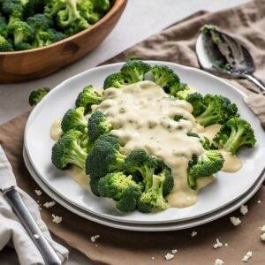 Broccoli in Mozzarella and Parmesan Sauce