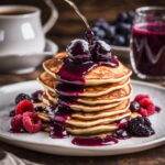 Cream Cheese Pancakes with Berry Compote