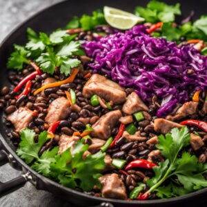 Chili-Blackbean Pork Cabbage Stir-Fry