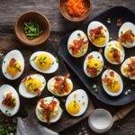 Bacon and Kimchi Deviled Eggs